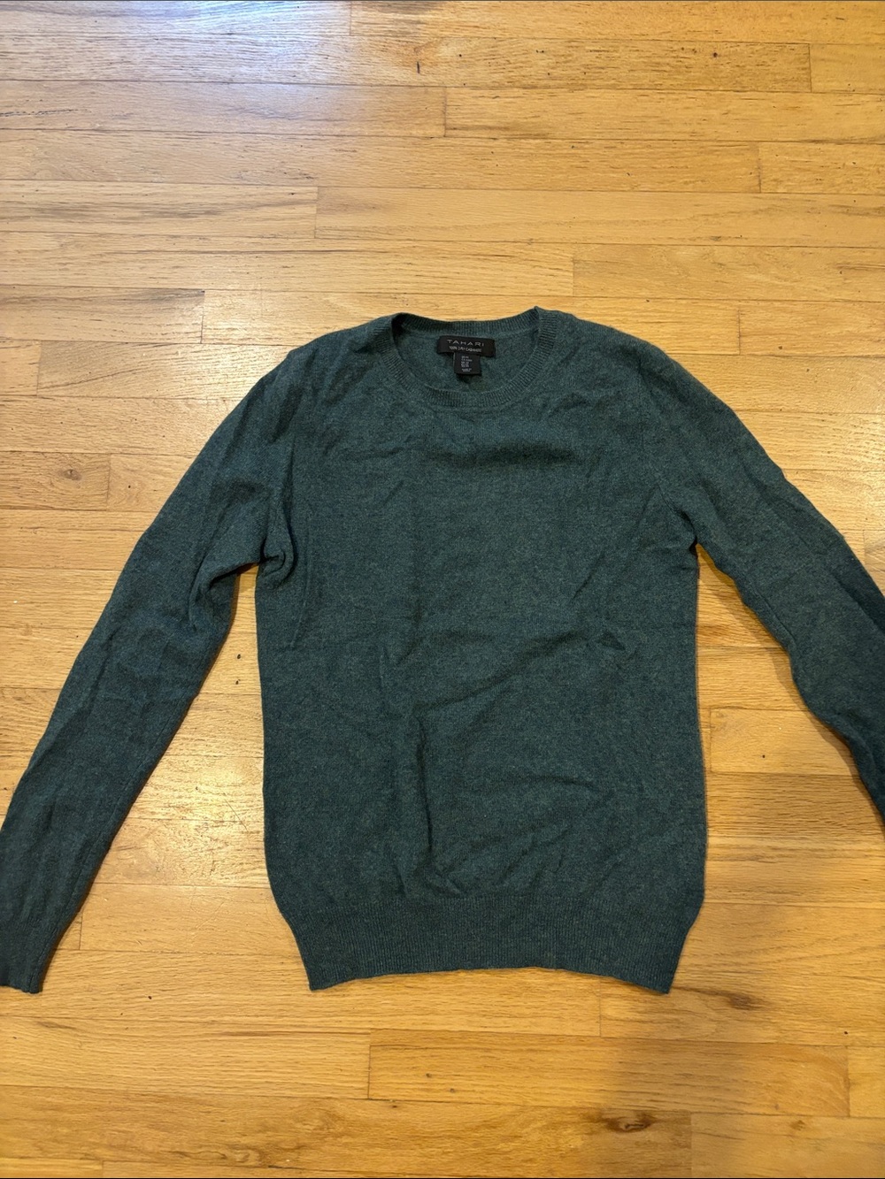 Tahari Teal Crewneck Sweater
